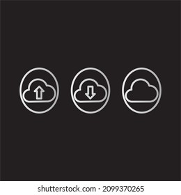 upload and download cloud free vector icons