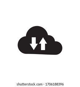 UPLOAD AND DOWNLOAD CLOUD ICON, COMPUTING CLOUD ICON