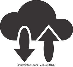 carga del vector de signo de nube del equipo de descarga 