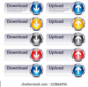 Upload Download Files - Internet button Gel Icon