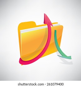 Upload download folder icon