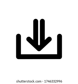 Upload download glyph icon design. Technology file mark vector illustration.