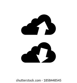 Upload and download icon. cloud storage symbol.