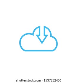 Upload download icon design template vector isolated