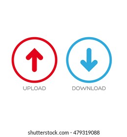 Upload Download icon symbol vector