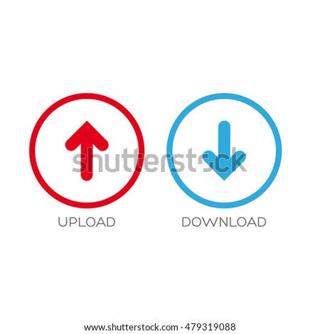 Upload Download icon symbol vector