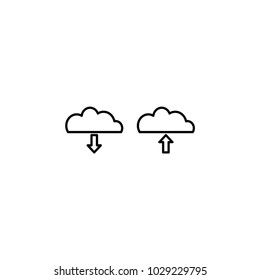 upload download icon vector