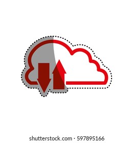 Upload and download icon vector illustration graphic design