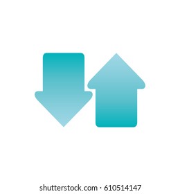 Upload and download icon vector illustration graphic design