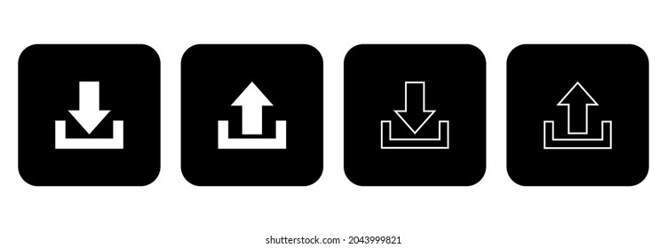 upload and download icon vector symbol
