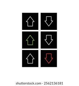 upload and download icons. Down arrow vector icon. Symbol design icon graphic element resources. Vector illustration with ui theme application icon. Design element illustration arrow icon illustration