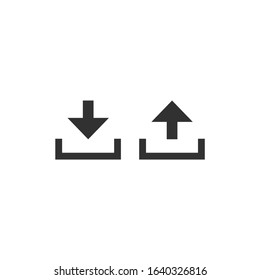 Upload and download icons. Stock Vector illustration isolated on white background.