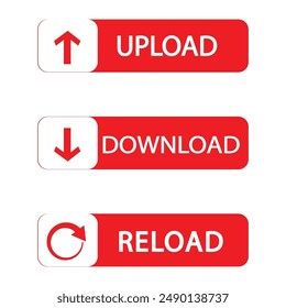 Hochladen, Download, Reload, Icon, UI, UX-Vektorgrafik