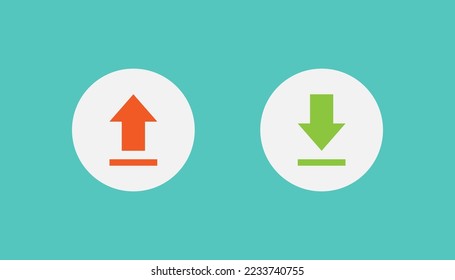 Upload and download vector design, arrow upload and download icon