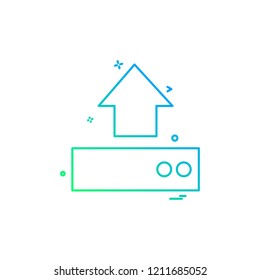 Upload Drive icon design vector