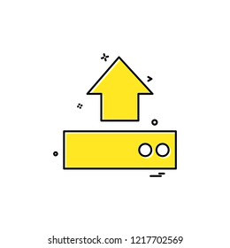 Upload Drive icon design vector