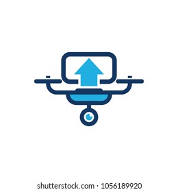 Upload Drone Logo Icon Design