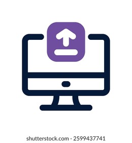 upload dual tone icon. Sleek and modern vector icon for websites, mobile apps, marketing materials, and corporate design. Fully scalable and ready to use.