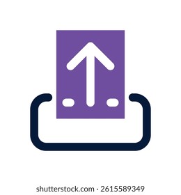 upload dual tone icon. Sleek and modern vector icon for websites, mobile apps, marketing materials, and corporate design. Fully scalable and ready to use.