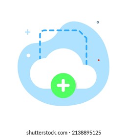 Datei hochladen in Cloud Konzept Illustration flach Design Vektor eps10. modernes grafisches Element zur Landung, leerer Zustand ui, Infografik, Symbol