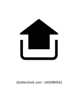 Upload file or document icon symbol vector illustration