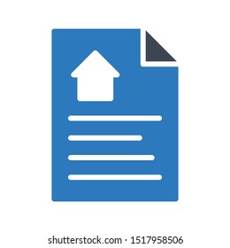 upload file glyph colour vector icon