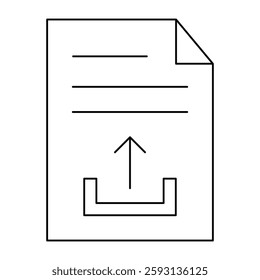 Upload File Glyph Icon Design For Personal nad Commercial Use