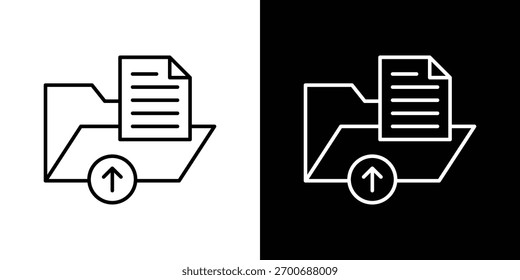 Upload file icon art Illustrations. premium line icons