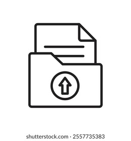 Upload file Icon Black and white logo