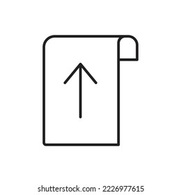 Upload file icon design. file upload symbol. isolated on white background. vector illustration