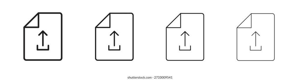 Plantilla de diseño de icono de archivo Cargar para Web y elemento de interfaz de usuario móvil