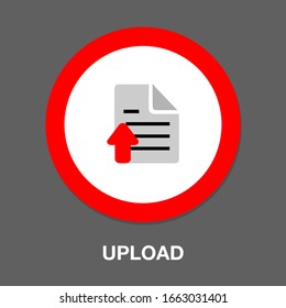 Upload File Icon. File Document Symbol.