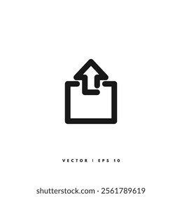 Upload File Icon. Editable Stroke