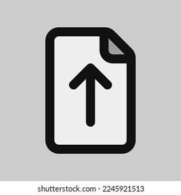 Cargar icono de archivo en estilo de línea rellenado, usar para presentación de aplicación móvil del sitio web