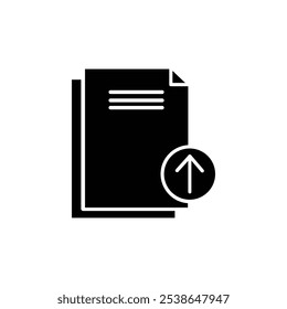 ícone do arquivo de upload conjunto de símbolos de linha plana.