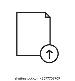 Upload file Icon Flat simple outline