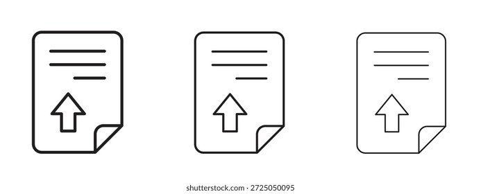Symbol "Datei hochladen". Handgezeichnete Minimalismus Stil Vektorgrafik
