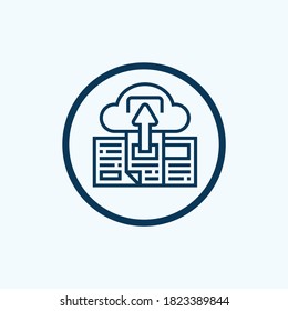 upload file icon isolated on white background from file and folder collection. upload file icon trendy and modern upload file symbol for logo, web, app