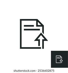 Cargar icono de archivo aislado sobre fondo blanco. Las Ilustraciones vectoriales se hacen con software basado en Vectores, no con resultados generados por IA.