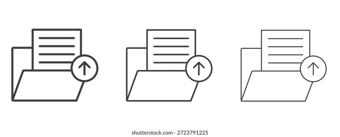 Carregar ícone de arquivo no estilo de doodle de arte em linha. Sinal de contorno de traçado editável, eps 10