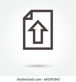 Upload File icon, modern design web element on white background. logo