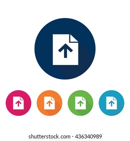 Upload file icon. Modern interface symbol.