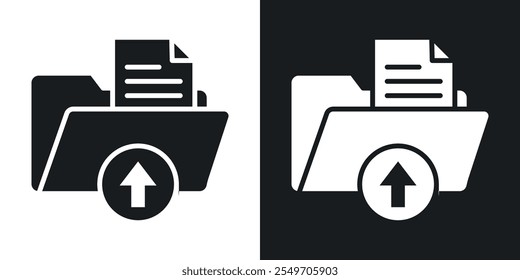 Paquete de iconos de archivo de Cargar en color negro.