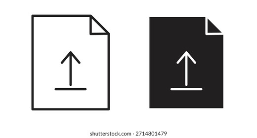 Upload file icon pack. Flat Vector Icon Design Element.