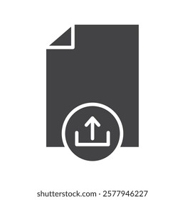 Upload file Icon Simple thin line flat symbol