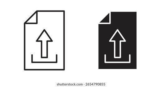 Symbolkonzept der Datei hochladen. Icons für Web und Mobile.