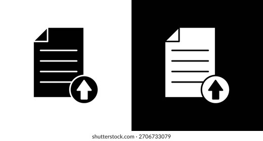 Upload file icon symbol logo. Graphic template.