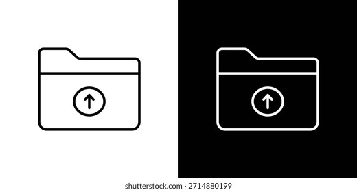 Carregar ícone de arquivo no estilo de linha de traçado moderno. Conjunto do vetor de ícone do Website.