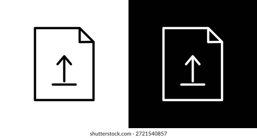 Laden Sie Datei-Symbol in trendigen Strich dünnen linearen Stil.