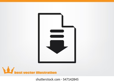 Upload file icon vector illustration.